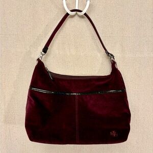 Lauren by Ralph Lauren Plum Velvet Purse Retro Y2K Everyday Glamor